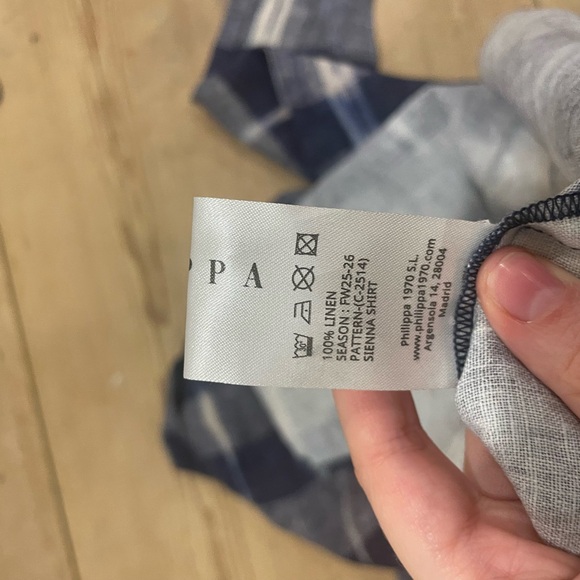 Philippa 1970 Ikat tie neck blouse linen EU 40 - Picture 6 of 6